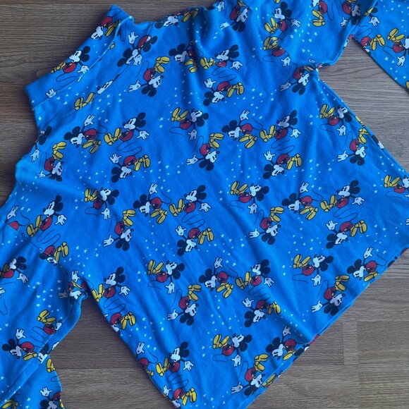 M Vintage 90s Mickey Mouse Blue Turtleneck - Picture 2 of 2